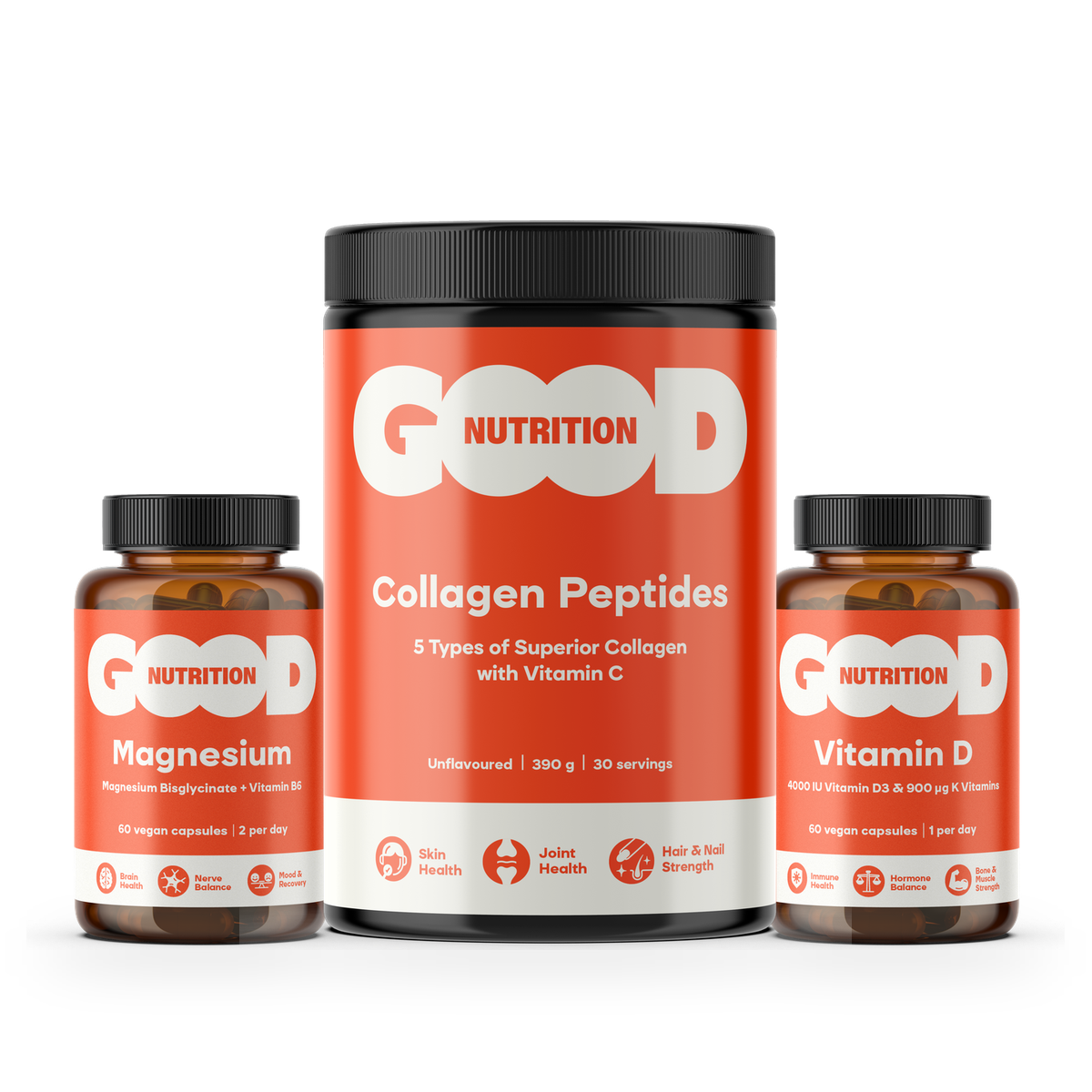Inner Glow — Hydrolyzovaný kolagén, Horčík bisglycinát, Vitamín D3 + K2